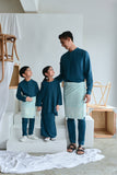 set baju raya sedondon keluarga teal