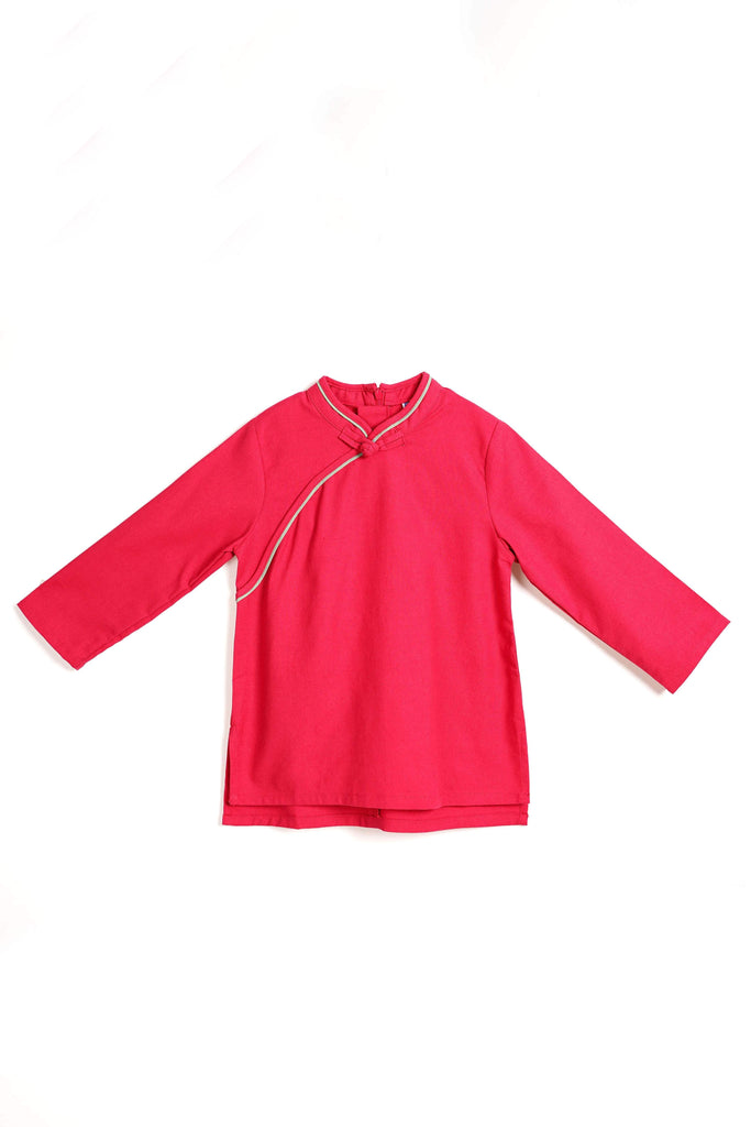 The Spring Cheongsam Blouse - Rose - POKOKS.COM