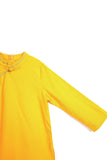 The Spring Cheongsam Blouse - Mustard - POKOKS.COM