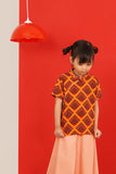 The Spring Short Sleeve Cheongsam Blouse - Sunrise Print