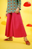 Rose Colour Big Size Women Wide Leg Pants