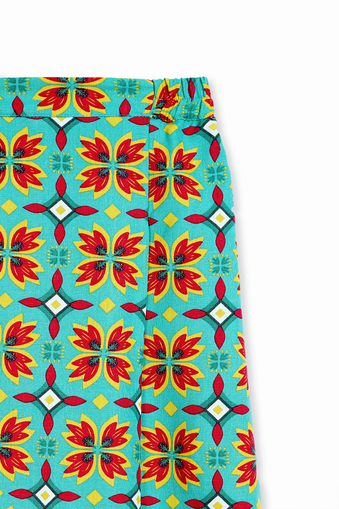 Folded Print Skirt