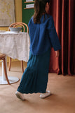 The Sungai Pleated Back Skirt - Teal