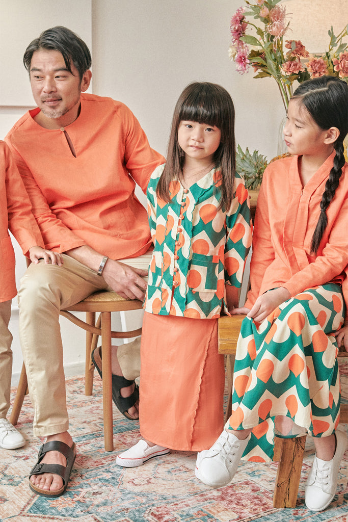 Rasa Sayang Scallop Skirt - Salmon