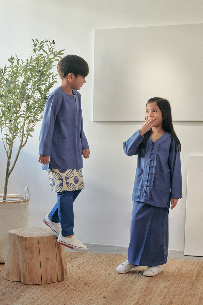 baju raya tema biru