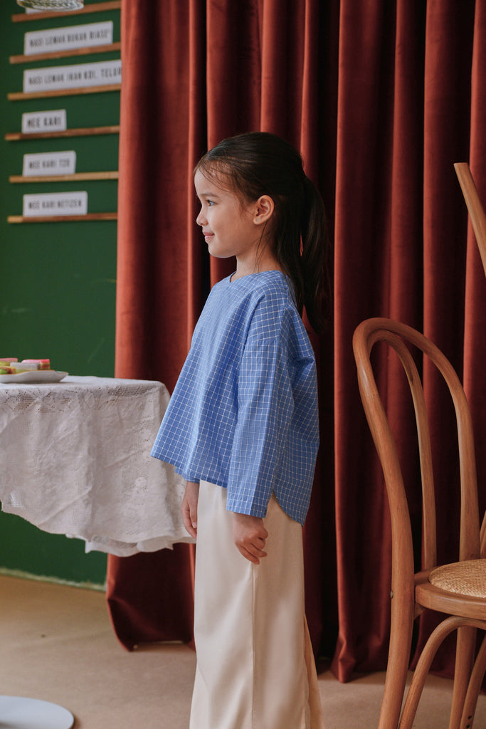 The Sungai Pleated Back Skirt - Cream