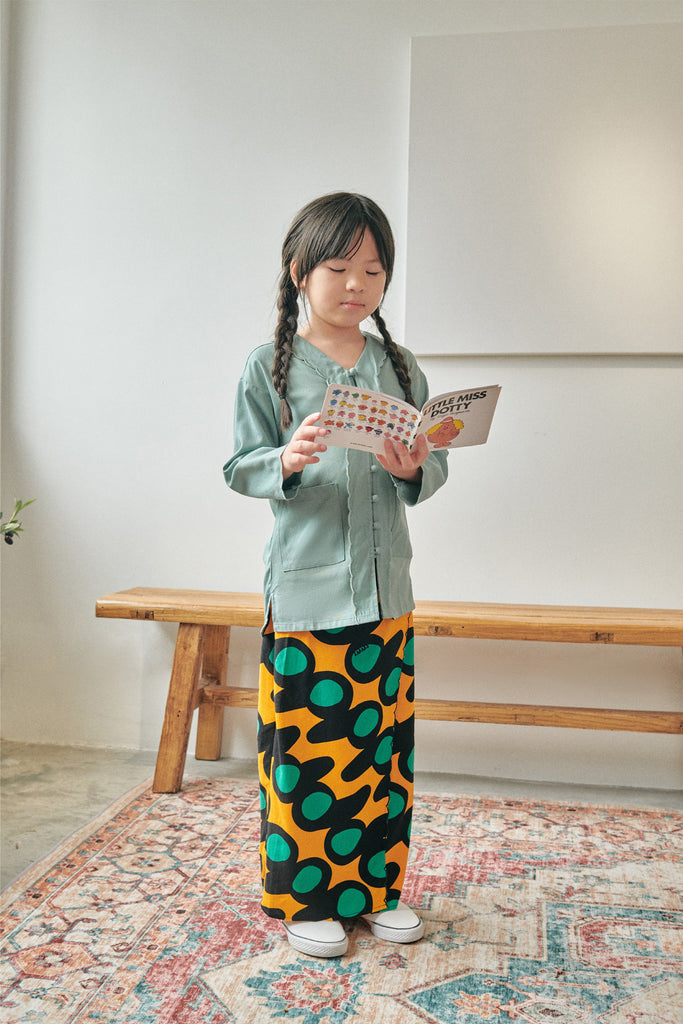 baju kurung sulam cotton
