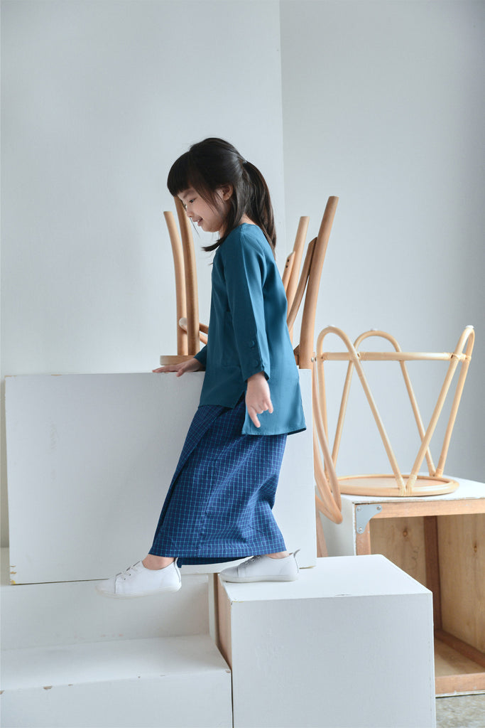 set baju kurung cotton plain