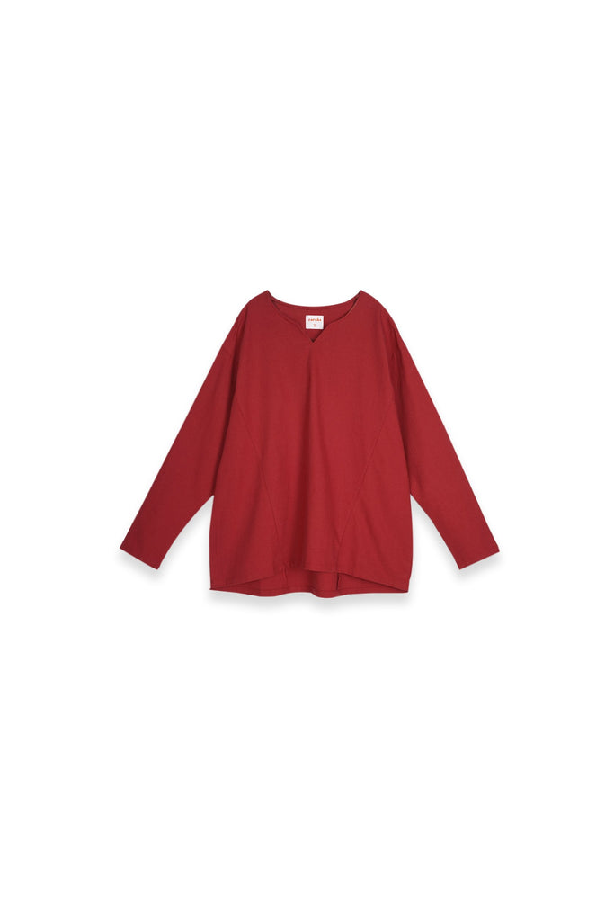 Pocket V Collar Long Sleeve Women Blouse