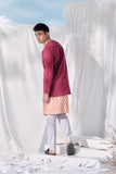 Men kurta maroon and pants light grey with instant samping