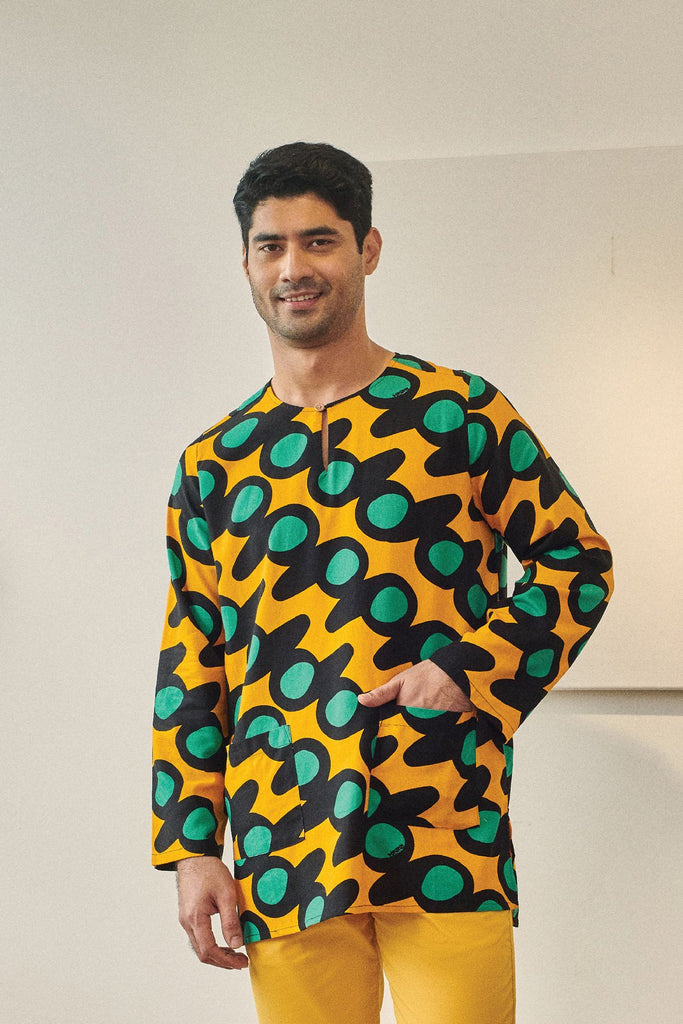 kurta cotton dewasa bercorak