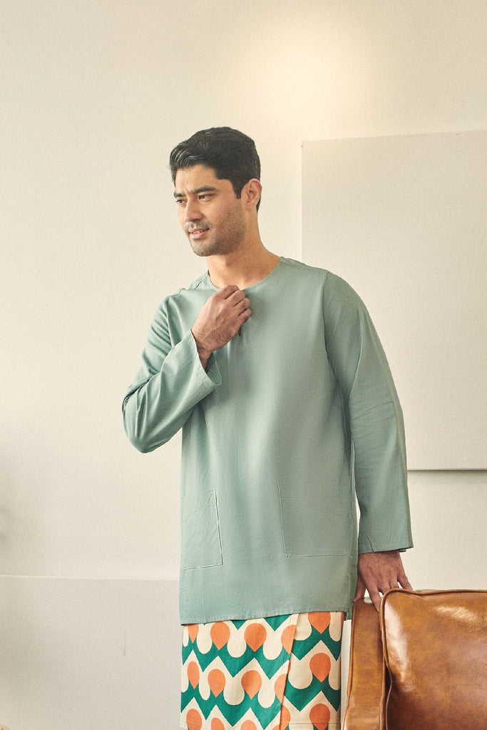 Rasa Sayang Men Kurta - Vegan Green