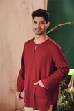 The Legend Men Pesak Kurta - Maroon