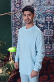 baju melayu biru cair