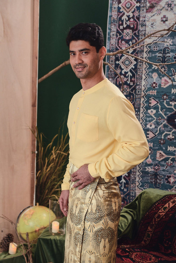 baju melayu lelaki caramel