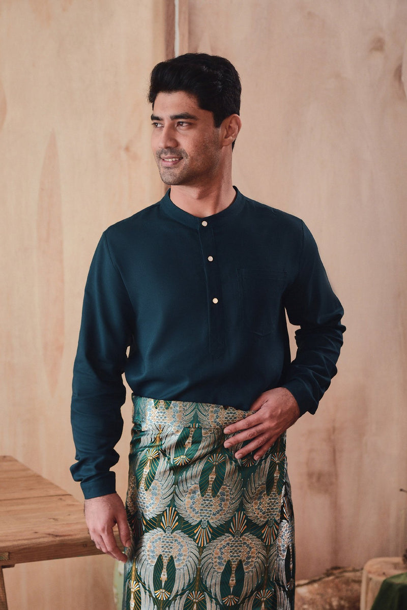 baju melayu cotton hijau