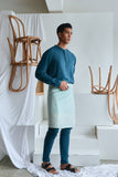 set baju melayu dewasa biru