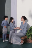 The Bayang Baju Melayu Top - Light Pigeon Blue
