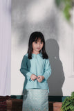 kurti budak cotton biru pastel