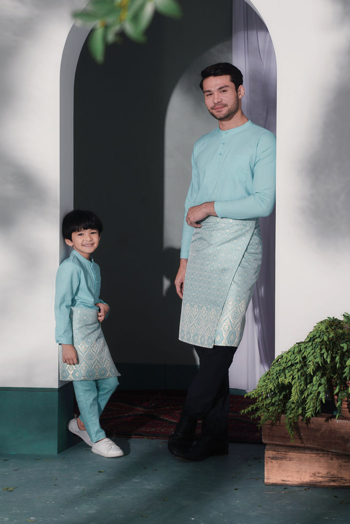 set bapa dan anak baju melayu cotton
