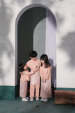 sedondon abang adik baju raya peach