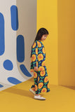Sinar Printed Yoke Blouse with Folded Skirt