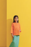 Orange Yoke Blouse