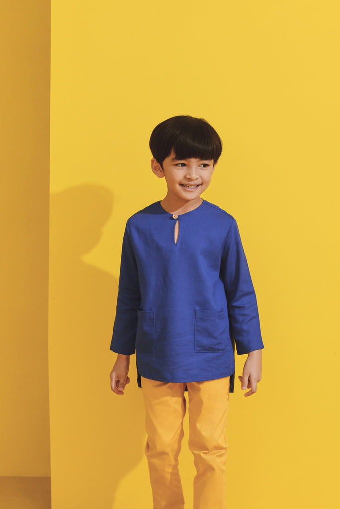 Classic Blue Blouse with pocket
