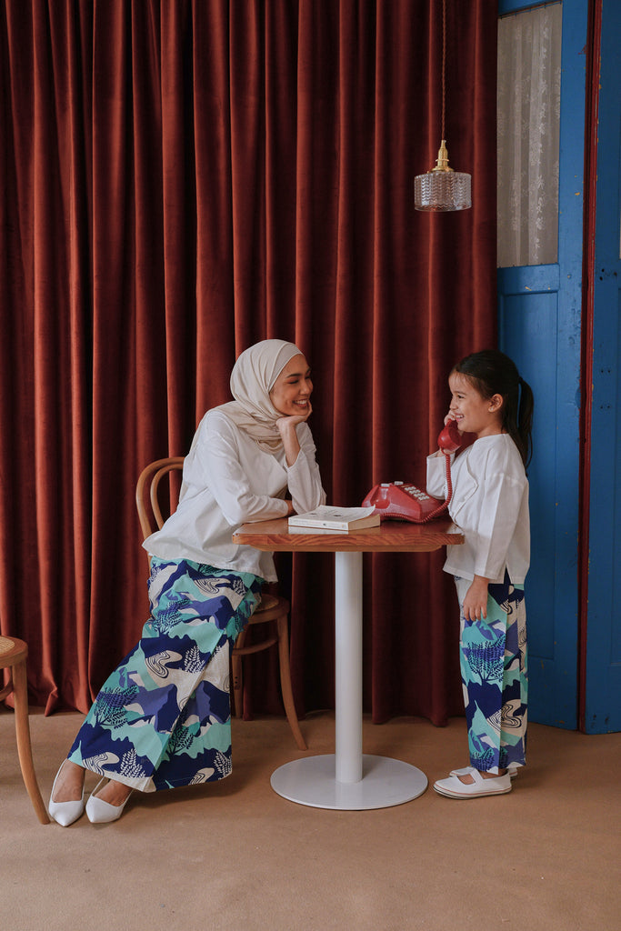 set baju raya sedondon ibu dan anak