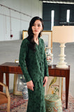 The Glow Women Petals Kebaya Set - Emerald Green Jacquard