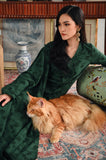 The Glow Women Petals Kebaya Set - Emerald Green Jacquard