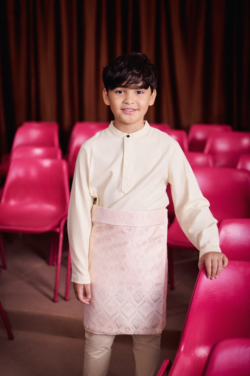baju melayu warna cream budak