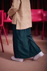 The Dulu Kita Fan Pleats Skirt - Emerald Green