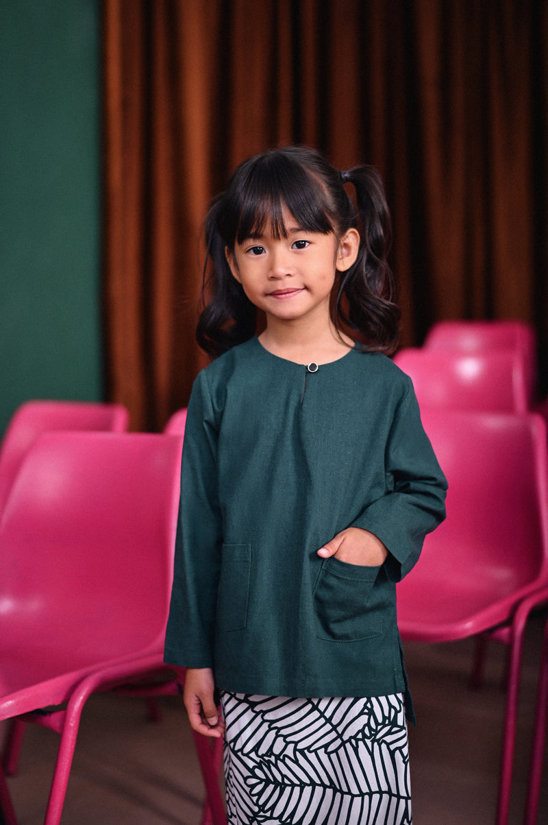 kurti cotton hijau budak