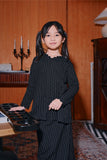 The Congkak Folded Skirt - Black Stripe