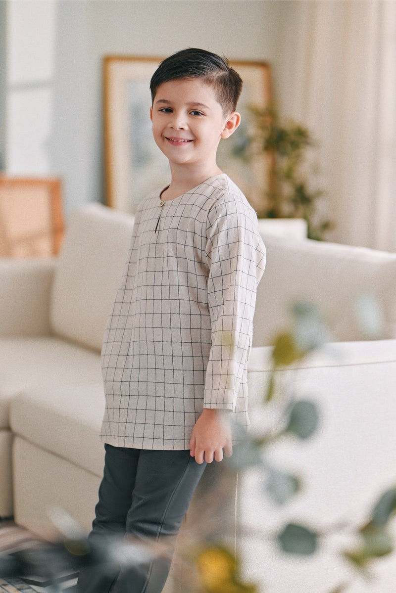 The Caya Kurta - Good Champagne Checked