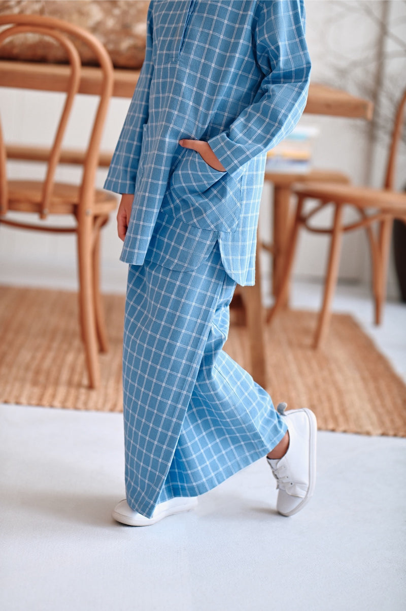 The Rehati Folded Skirt - Siang Checked