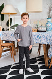The Evergreen Pesak Kurta - Clay Stripe