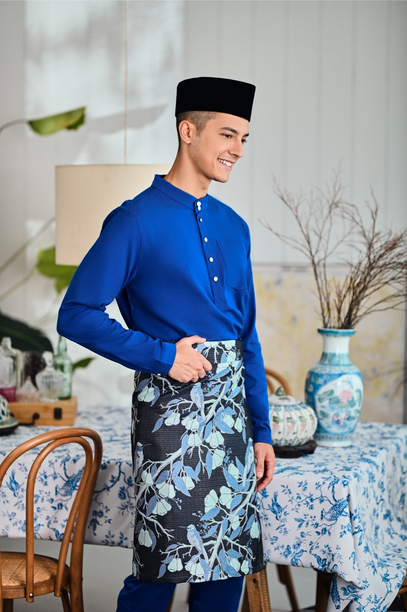 baju melayu dewasa biru