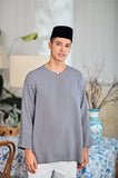 The Evergreen Men Pesak Kurta - Clay Stripe