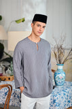 The Evergreen Men Pesak Kurta - Clay Stripe
