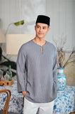 The Evergreen Men Pesak Kurta - Clay Stripe