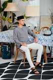 The Evergreen Men Pesak Kurta - Clay Stripe