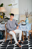 The Evergreen Men Pesak Kurta - Clay Stripe
