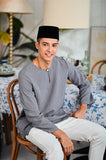 The Evergreen Men Pesak Kurta - Clay Stripe