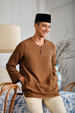The Evergreen Men Pesak Kurta - Earth Stripe