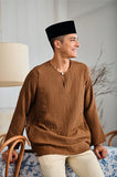 The Evergreen Men Pesak Kurta - Earth Stripe