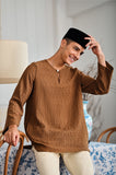 The Evergreen Men Pesak Kurta - Earth Stripe