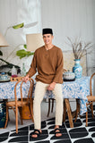 The Evergreen Men Pesak Kurta - Earth Stripe