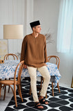 The Evergreen Men Pesak Kurta - Earth Stripe